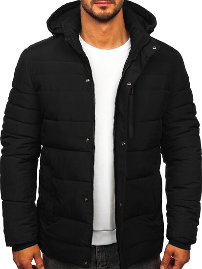 Bolf Herren Gepolsterte Winterjacke Schwarz 31M5013