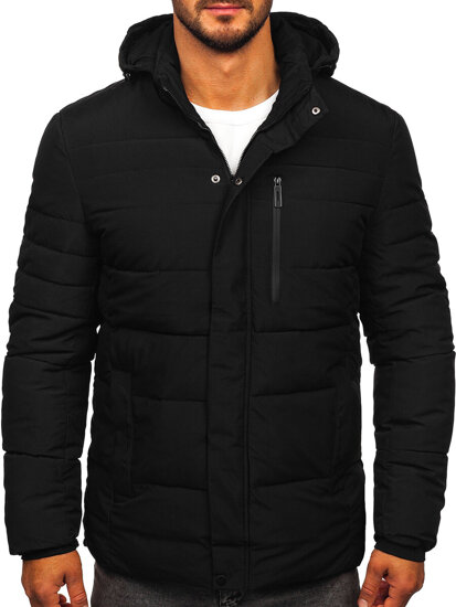 Bolf Herren Gepolsterte Winterjacke Schwarz 31M5013