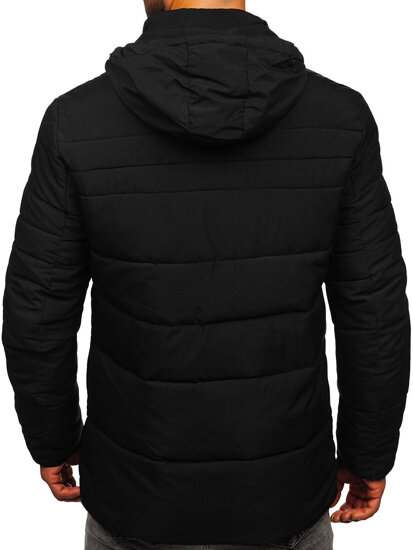 Bolf Herren Gepolsterte Winterjacke Schwarz 31M5013