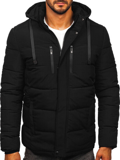 Bolf Herren Gepolsterte Winterjacke Schwarz 31M5027