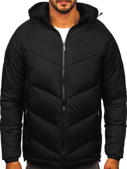 Bolf Herren Gepolsterte Winterjacke Schwarz  31M5036