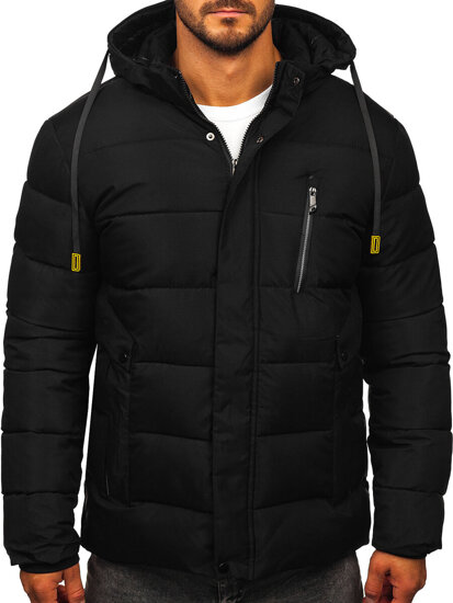 Bolf Herren Gepolsterte Winterjacke Schwarz  57M7505