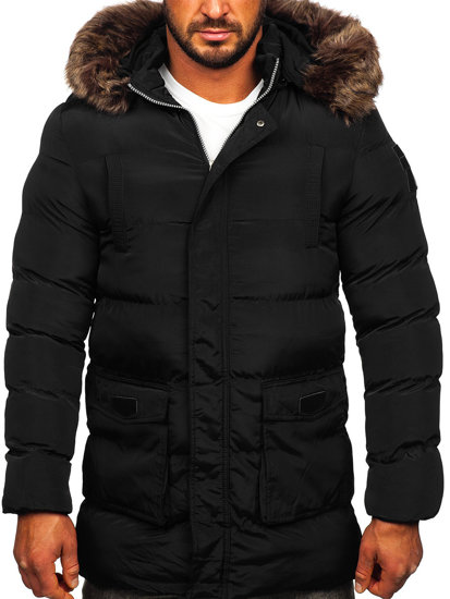 Bolf Herren Gepolsterte Winterjacke Schwarz  5M50