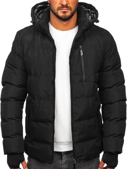 Bolf Herren Gepolsterte Winterjacke Schwarz 5M756