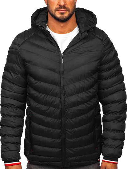 Bolf Herren Gepolsterte Winterjacke Schwarz 5M765