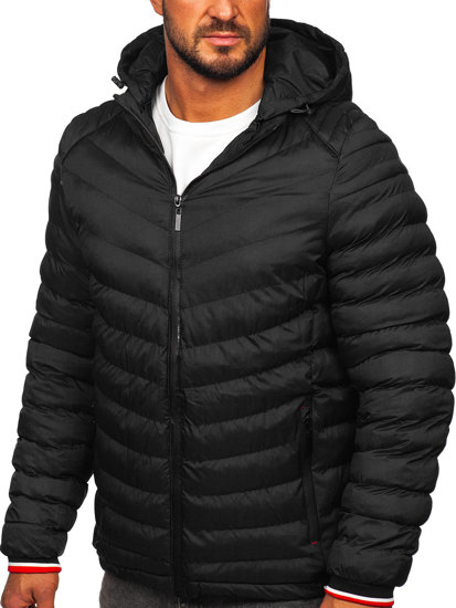 Bolf Herren Gepolsterte Winterjacke Schwarz 5M765