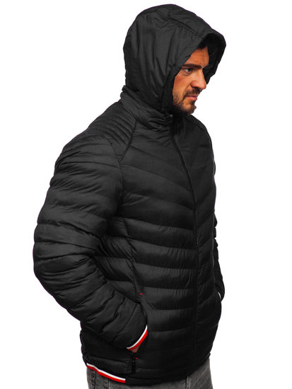 Bolf Herren Gepolsterte Winterjacke Schwarz 5M765