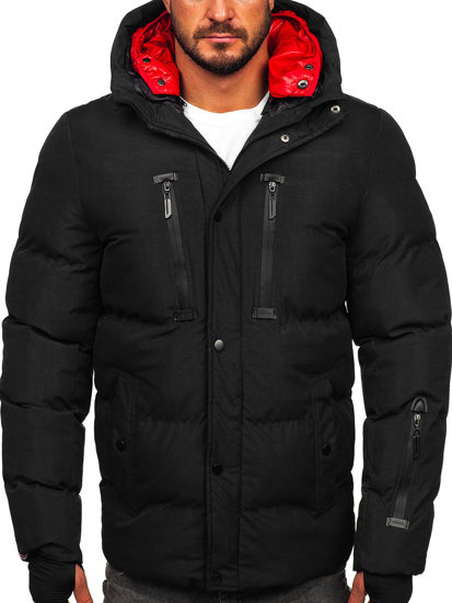 Bolf Herren Gepolsterte Winterjacke Schwarz  5M771