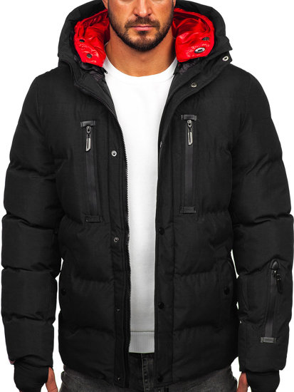 Bolf Herren Gepolsterte Winterjacke Schwarz  5M771