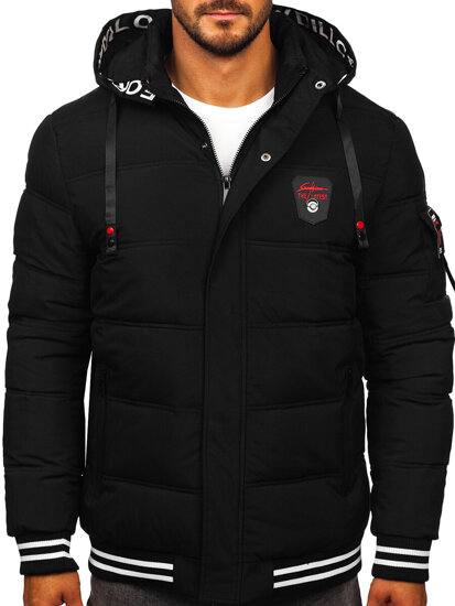 Bolf Herren Gepolsterte Winterjacke Schwarz  62M9517