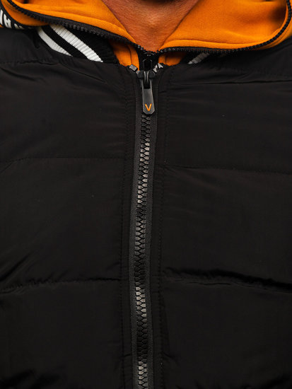 Bolf Herren Gepolsterte Winterjacke Schwarz  6900