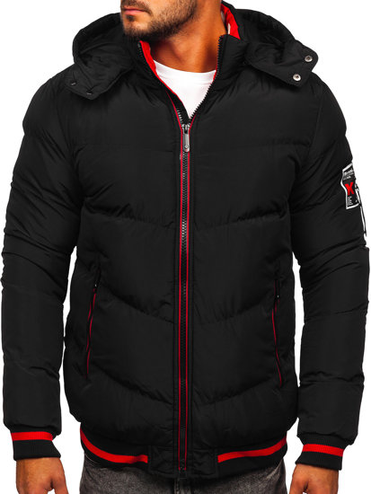 Bolf Herren Gepolsterte Winterjacke Schwarz  6902