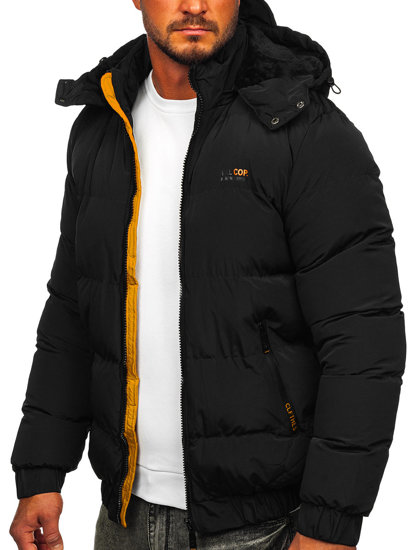 Bolf Herren Gepolsterte Winterjacke Schwarz  6904