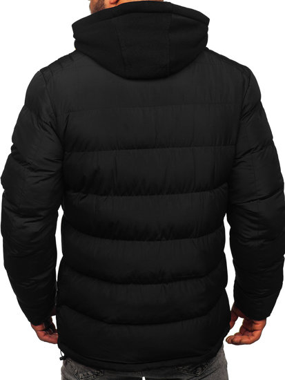 Bolf Herren Gepolsterte Winterjacke Schwarz  7145