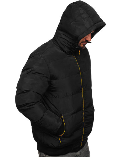 Bolf Herren Gepolsterte Winterjacke Schwarz  7270