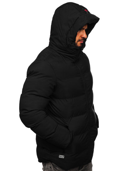 Bolf Herren Gepolsterte Winterjacke Schwarz  7338