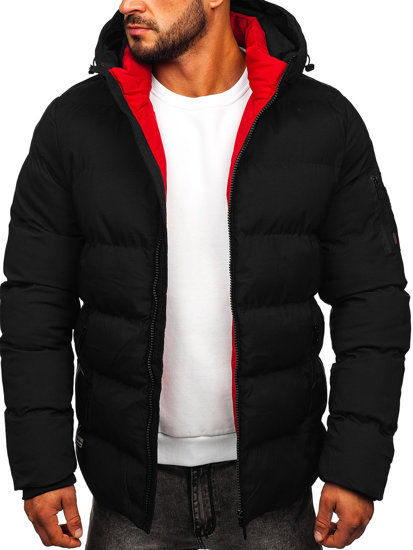 Bolf Herren Gepolsterte Winterjacke Schwarz  7338