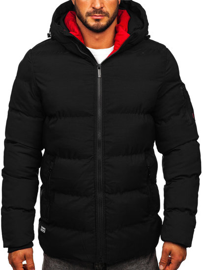 Bolf Herren Gepolsterte Winterjacke Schwarz  7338