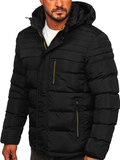 Bolf Herren Gepolsterte Winterjacke Schwarz  7M806