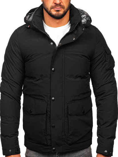 Bolf Herren Gepolsterte Winterjacke Schwarz  99525