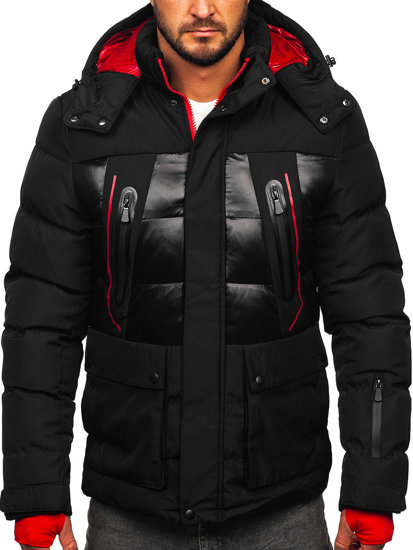 Bolf Herren Gepolsterte Winterjacke Schwarz 99527