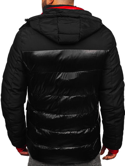 Bolf Herren Gepolsterte Winterjacke Schwarz 99527