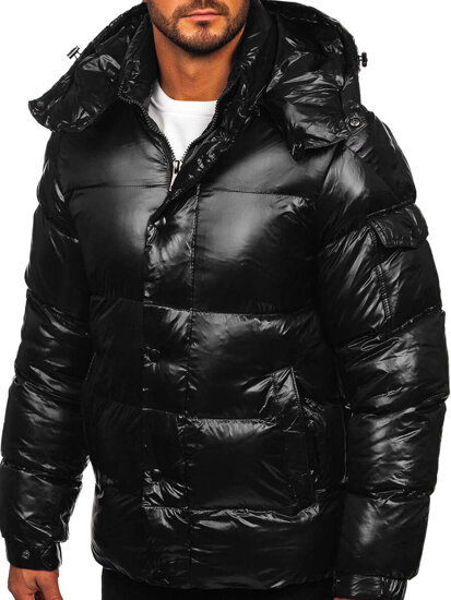 Bolf Herren Gepolsterte Winterjacke Schwarz  9970