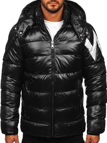 Bolf Herren Gepolsterte Winterjacke Schwarz  9981