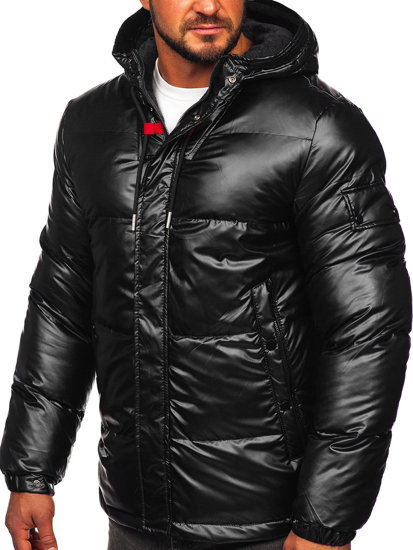 Bolf Herren Gepolsterte Winterjacke Sportjacke Schwarz  EX2125