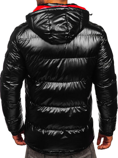 Bolf Herren Gepolsterte Winterjacke Sportjacke Schwarz  EX2138