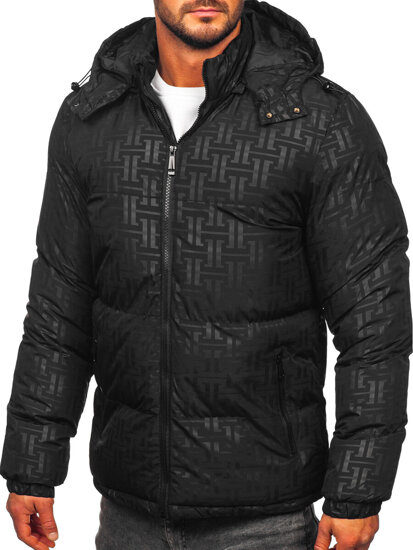 Bolf Herren Geposlterte Winterjacke Schwarz 3B112