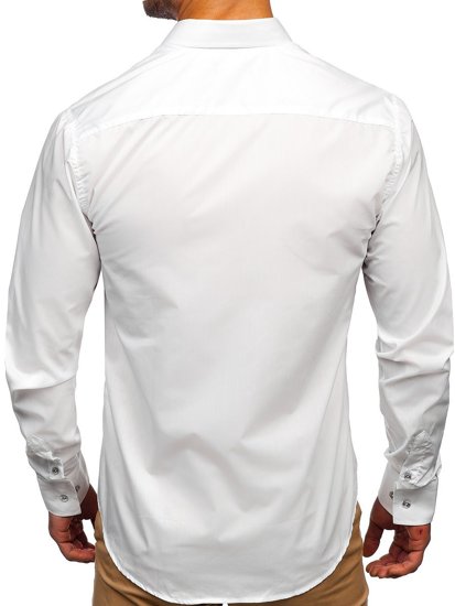 Bolf Herren Hemd Langarm Universell Weiss 5792