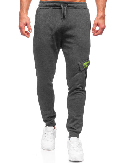 Bolf Herren Hose Cargohose Jogger Pants Schwarzgrau  HW2173