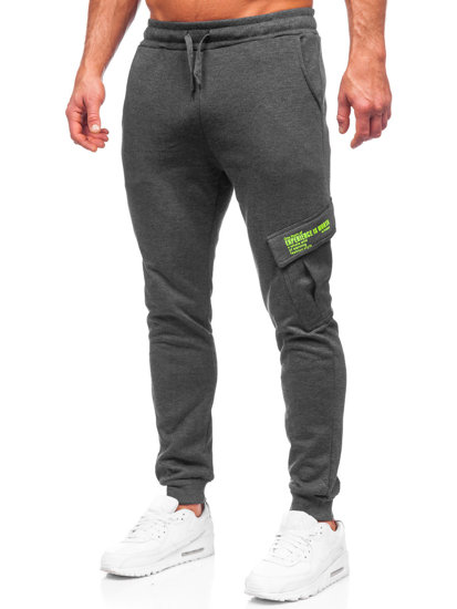 Bolf Herren Hose Cargohose Jogger Pants Schwarzgrau  HW2173