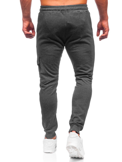 Bolf Herren Hose Cargohose Jogger Pants Schwarzgrau  HW2173