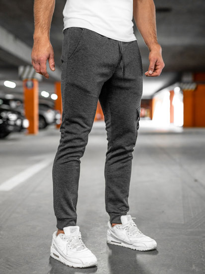 Bolf Herren Hose Cargohose Jogger Pants Schwarzgrau  HW2173