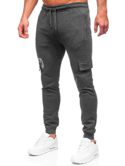 Bolf Herren Hose Cargohose Jogger Pants Schwarzgrau  HW2176