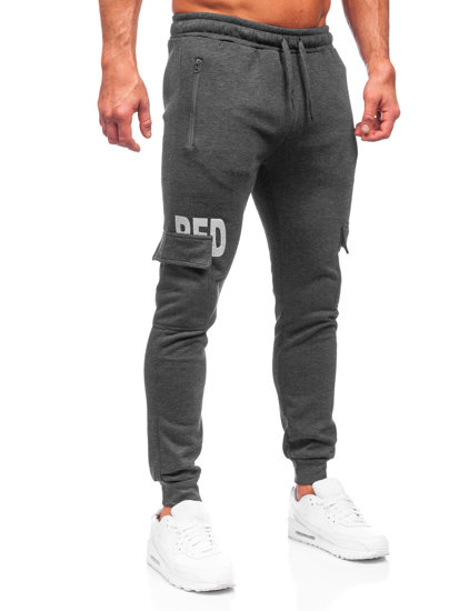 Bolf Herren Hose Cargohose Jogger Pants Schwarzgrau  HW2176