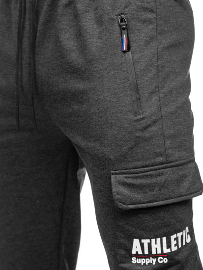 Bolf Herren Hose Cargohose Jogger Pants Schwarzgrau  JX5061