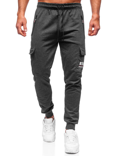 Bolf Herren Hose Cargohose Jogger Pants Schwarzgrau  JX5061