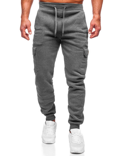 Bolf Herren Hose Cargohose Jogger Pants Schwarzgrau  JX8709