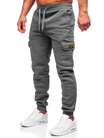 Bolf Herren Hose Cargohose Jogger Pants Schwarzgrau  JX8709