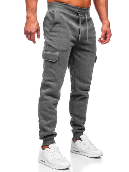 Bolf Herren Hose Cargohose Jogger Pants Schwarzgrau  JX8709