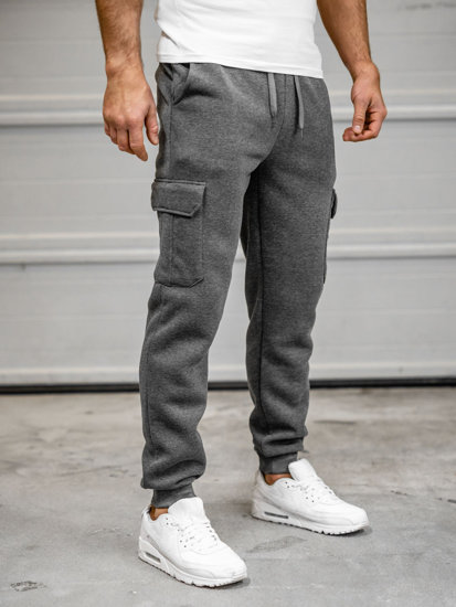 Bolf Herren Hose Cargohose Jogger Pants Schwarzgrau  JX8709