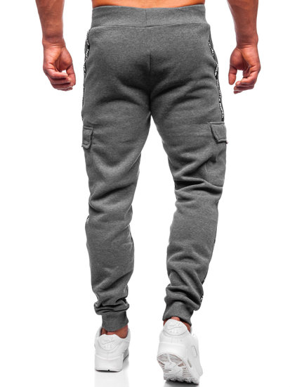 Bolf Herren Hose Cargohose Jogger Pants Schwarzgrau  JX8715