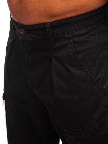 Bolf Herren Hose Cargohose Schwarz 77323