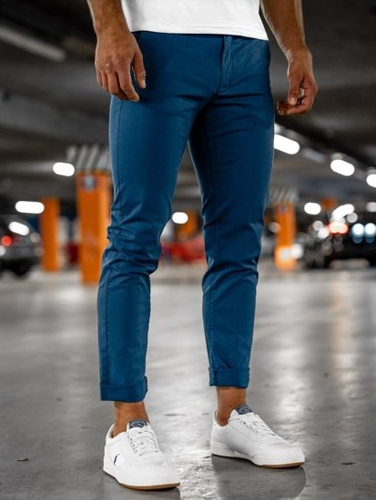 Bolf Herren Hose Chino Indigo  1146