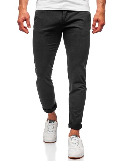 Bolf Herren Hose Chino Schwarz  1146