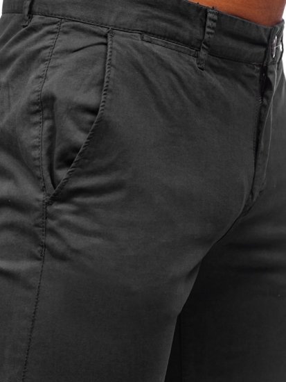 Bolf Herren Hose Chino Schwarz  1146