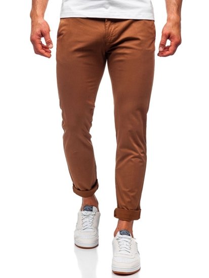 Bolf Herren Hose Chinos Braun  1146